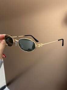 1 Pair Oval Metal Kids & Teens Cute Beach Fashion Colorful Casual Premium Eyeglasses - Multicolor - View 5