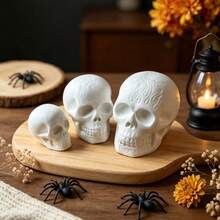 3pcs Skull Silicone Mold, Halloween Skull Shaped Aromatherapy Candle Mold, Perfect For Holiday Atmosphere Decoration Making, Suitable For Handmade Crafts - Skull Mold - View 6