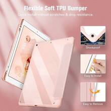Hybrid Magnetic Slim Auto-Off Smart Tablet Case - Pink - View 4
