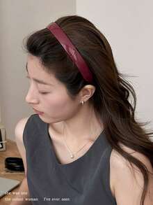 1 pieza Diadema de mujer con estampado de leopardo de acetato, diadema acolchada antideslizante, diadema plegable para lavarse la cara y viajes, accesorios para el cabello de uso diario y al aire libre. - Multicolor - Ver 6