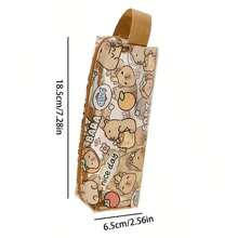 1/3pcs Capybara Transparent Pencil Case, Cartoon Highly Attractive Pencil Case, Transparent Dirt-Resistant Waterproof Printed Large Capacity Pencil Case, Student Stationery Storage - A - View 3