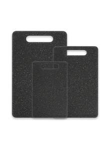 1pc Faux Marble Plastic Cutting Board, Double-Sided Kitchen Chopping Board For Fruit, Vegetable And Baby Food - Black - View 8