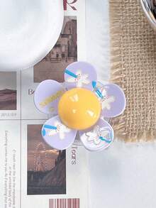 1pc Candy Color Flower Phone Stand Airbag Back Adhesive Desktop Slouchy Viewing Support Phone Case For Girls Fashion - Multicolor - View 8