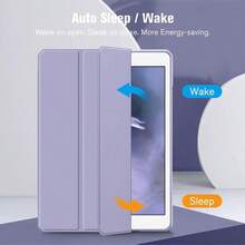 Funda para tableta smart autoapagado slim magnética híbrida - Morado - Ver 2