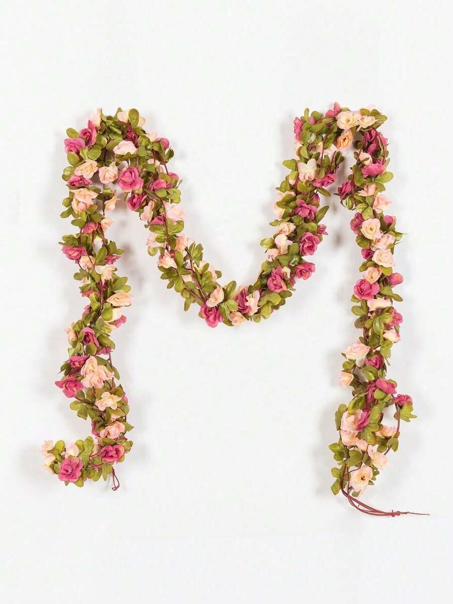 1/3/60pcs Artificial Flower Vine - Plastic Faux Flower Garland, Suitable For Home Decor, Valentine's Day, Wedding, Party, Birthday, Graduation Gift, Romantic Decoration, Tabletop Decor, Wall Hanging Decor, DIY Crafts, Holiday Decoration - Purple - View 1