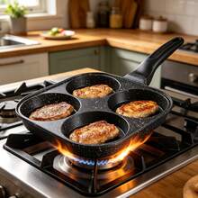 High-Quality Non-Stick Egg Pan, Suitable For Eggs, Burgers And Omelets - Heat-Resistant Wooden Handle, Easy Food Release, Easy To Clean - Ideal Choice For Home Kitchen Cooking - View 2