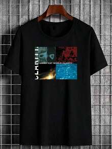 Jimmy Eat World Clarity Album Logo T-Shirt - Iconic Logo And Song Titles - Unisex Urban Casual Style T-Shirt - Soft And Breathable Casual Wear With Design - 黑色 - 查看 1