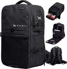 PICSIL Horizon - Mochila de Cabina Expandible 26L-33L, Backpack Impermeable con Compartimento Laptop 15.6" y Tenis, Modular para Viaje, Trabajo y Gimnasio - Marina de - Ver 10