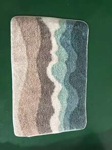 1pc Premium Wool Bathroom Mat, Minimalist Beach Style, Fluffy Soft Absorbent, Suitable For Home Bathroom, Plush Bathroom Rug, Toilet Mat, Home Decor, Spring Decoration - Multicolor - View 4