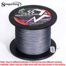 SOUGAYILANG Dây câu bện PE 4 sợi chất lượng cao - Độ bền cao, chống mài mòn, bền bỉ - Có các chiều dài 120 yard, 360 yard và 600 yard. - Xám - Xem 28