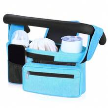 Tas Penyimpanan Serbaguna untuk Kereta Dorong Bayi dengan Tempat Gelas Terisolasi, Kantong Ponsel yang Dapat Dilepas, dan Tali Bahu, Cocok untuk Kereta Dorong Bayi, Payung, dan Kereta Dorong Hewan Peliharaan - MultiWarna - View 10