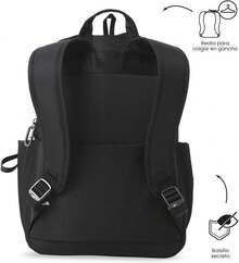 TOTTO Mochila Mediana para Mujer Porta Laptop 14 con Bolsillo Discreto - Ideal para la Escuela, Oficina o Viajes - 20L ADELAIDE 1 2.0 - Ver 8