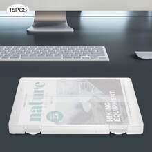15 piezas Caja organizadora de archivos Caja organizadora de documentos Caja de almacenamiento de papel - Claro - Ver 6