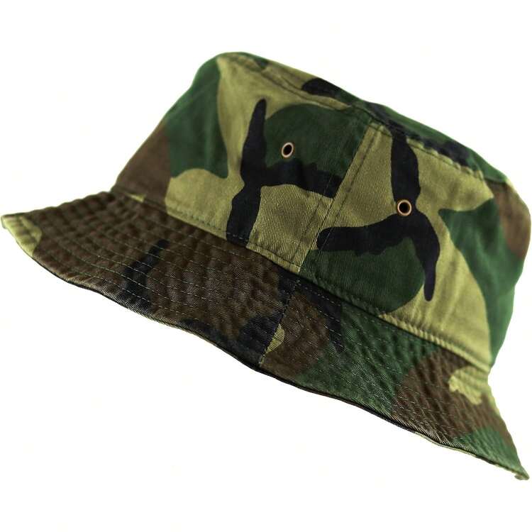 Women Bucket Hat - Woodland Camouflage - View 7