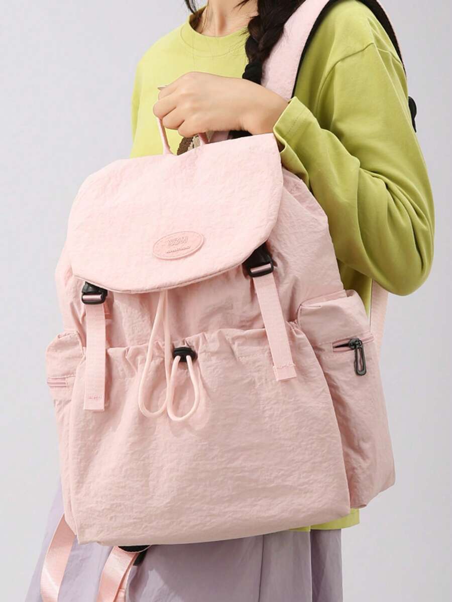 LECEY Mochila de gran capacidad para estudiantes de secundaria, preparatoria y universidad para mujeres - Rosa - Ver 1