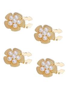 1/2/4pcs 23mm Rhinestone Floral Metal Button Covers, Women's Crystal Button Caps, Detachable Clip-On Button Covers, Crystal Decorative Buttons For Clothing, With Pliers, Suitable For Dresses, Suits, Evening Gowns, Shirts Accessories, Lead Color - Multicolor - View 13
