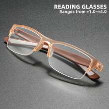 Rivsar Reading Glasses, New Cat Eye Half-Frame Bifocal Glasses With Flexible Spring Temples, High-Definition Lens For Long-Term Wear Without Dizziness, Suitable For Reading/Sewing/Business/Office/Elegant/Daily Use, Lightweight Round Frame, Anti-Slip For Sports, Comfortable For Computer, Phone, And Book Reading, Prevent Eye Fatigue, Portable Design Fits Various Face Shapes, Great Gift For Holidays, Parents, Halloween, Valentine's Day, Christmas - 香檳色 - 查看 2