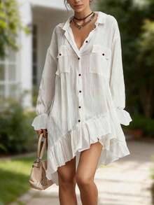 Women Blouses & Shirts - 白色的 - 查看 4
