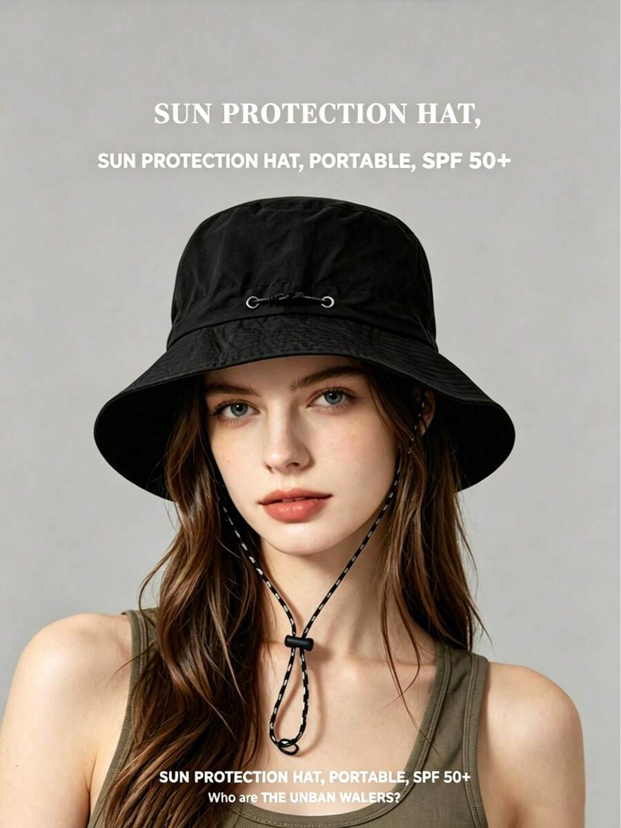 Unisex Sun Hat, Suitable For Outdoor Travel, Hiking, Leisure, Lightweight And Fashionable, Suitable For All Ages, Suitable For Outdoor Wear, UPF50+ UV Protection Function In Summer (Excluding Wind Rope)