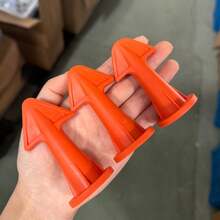 3pcs Professional Silicone Sealant Nozzle Filling Tools, Sealant And Grout Epoxy Resin Piston Accessories, Durable Silicone Tools, Easy To Clean, Suitable For Floor And Tile Gaps, No Power Required - Orange - View 3