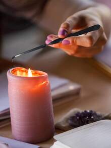 2 PCS/1 Set Stainless Steel Black Wick Dippers, Put Out Extinguish Candle Wick Dipper Candle Hook, Candle Tools, Candle Accessories Candle Hook Home Candle Wick Tools For Daily Use - Multicolor - View 7
