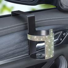 Shiny Crystal Car Cup Holder Hook, Car Beverage Bottle Holder, Car Seat Back Beverage Rack Storage Organizer, Car Interior Decoration Accessory, Crystal Multi-Function Cup Holder, For Car Storage, Suitable For Men And Women Universal Car Accessory - Multicolor - View 10