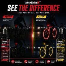 Spray reflectante de secado rápido e impermeable de alta visibilidad para seguridad y advertencia en conducción nocturna, agente reflectante brillante para bicicleta y motocicleta - Spray reflectante - Ver 6