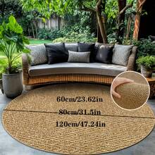 1pc Vintage Pineapple Pattern Round Rug, Nordic Minimalist Anti-Slip Stain-Resistant Washable Durable Easy To Clean Indoor/Outdoor Doormat, Balcony Patio Entryway Garden Entrance Cute Home Decor Mat, Home Accessory Holiday Gift - Multicolor - View 10