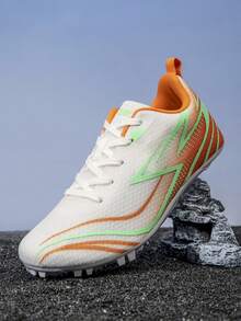 High Elasticity Cushioned Professional Track And Field Athletic Shoes, Wear-Resistant, Snug Fit, For Sprinting, Hurdling, Daily Training - 2688 White Orange - View 3