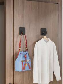 Drill-Free Self-Adhesive Hooks-Heavy-Duty, Waterproof, And Rust-Resistant. These Versatile Wall-Mounted Hooks Are Ideal For Hanging Cookware, Ladles, Dishcloths, And More; Suitable For Use In Bathrooms, Bedrooms, Living Rooms, Or Behind Doors. - Multicolor - View 8