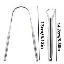 2/4 Peças Conjunto Premium de Raspadores de Língua Reutilizáveis de Metal, Limpadores de Língua em Formato de U e Colher, com Estojo de Armazenamento de Viagem Prateado, para Higiene Oral Diária, Escova de Língua, Escova de Dentes, Raspador de Língua, Escova de Dentes de Viagem - Prata - Visão 4