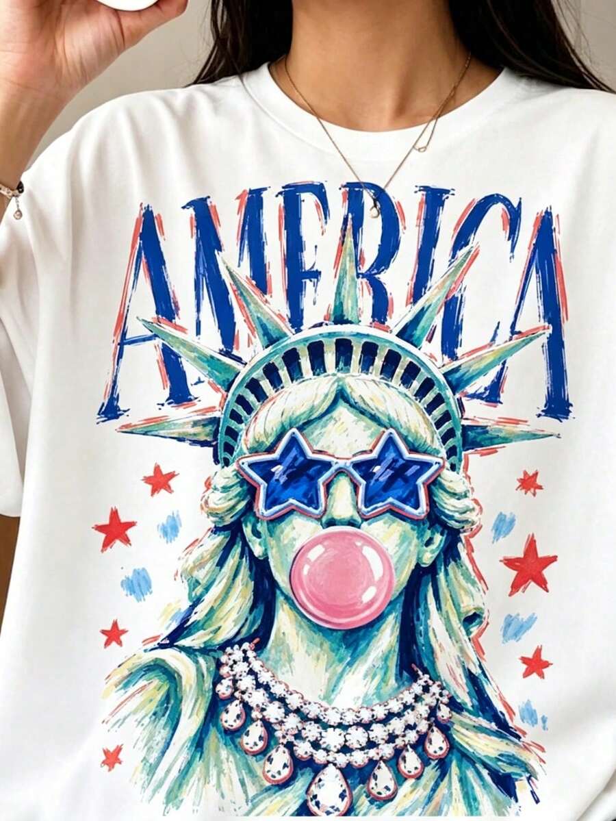 Women T-Shirts - 白色 - 查看 1