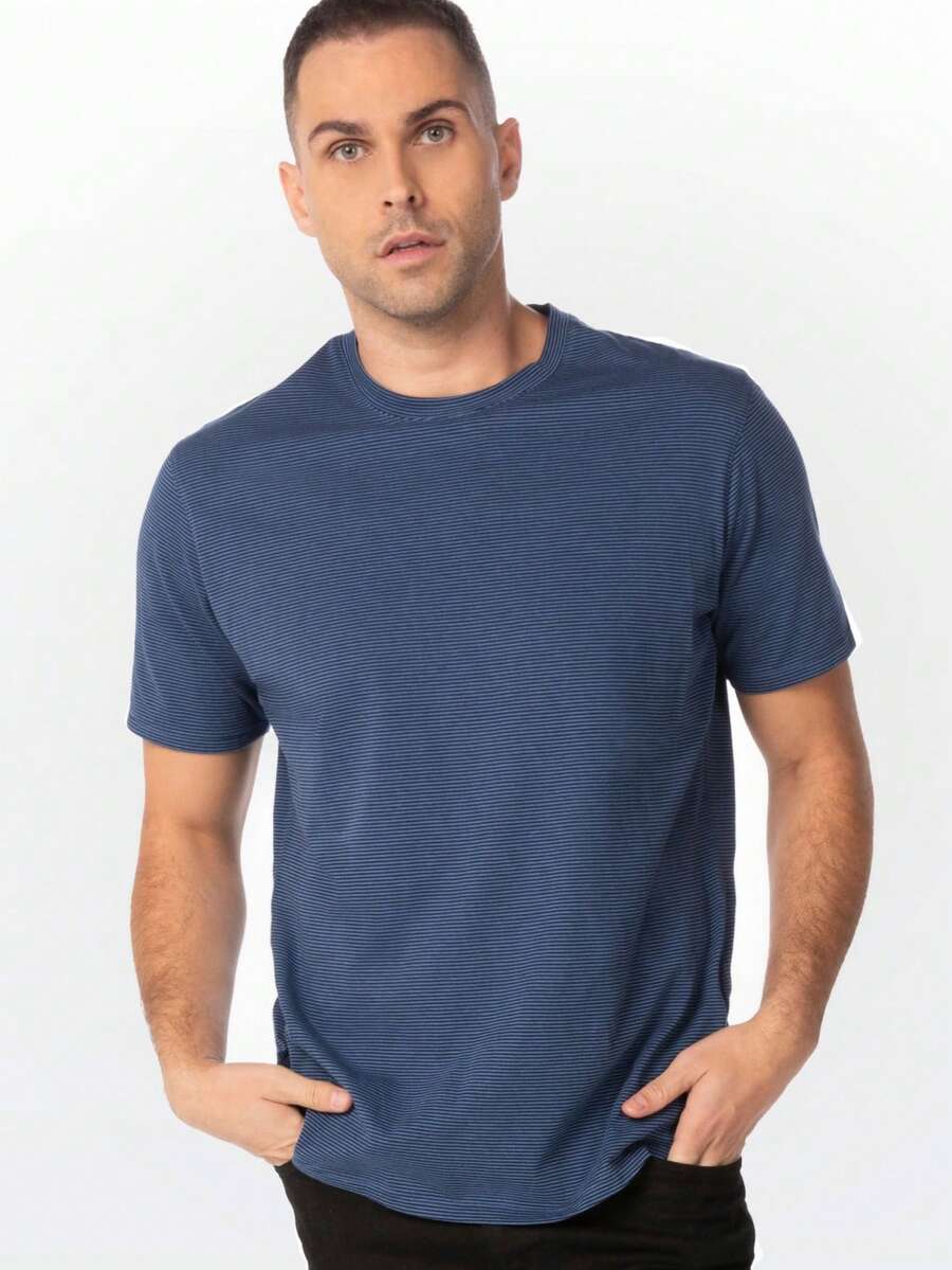 Men's Oversized Streetwear T-Shirt - 藍色 - 查看 1