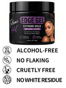 Gel vuốt tóc giữ nếp mạnh giúp định hình tóc tết và tóc xoăn, làm mượt tóc xơ rối và chẻ ngọn, chứa dầu thầu dầu và dầu dừa, kiểm soát tóc con, không chứa paraben, sulfate, dầu khoáng và các thành phần gốc dầu mỏ - Kem - Xem 7