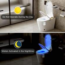 Motion Sensor Toilet Ambient Light, 16-Color LED Night Light For Home Bathroom, No-Adhesive Hanging Decorative Light - Multiple Styles - View 5