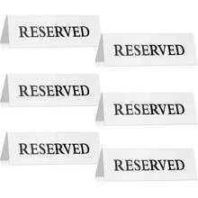 Acrylic Reserved Table Signs And Table Cards With Reserved Coordinates, Suitable For Restaurant, Birthday Party And Event Guest Reservation Coordinates (White Background Black Text) - View 8
