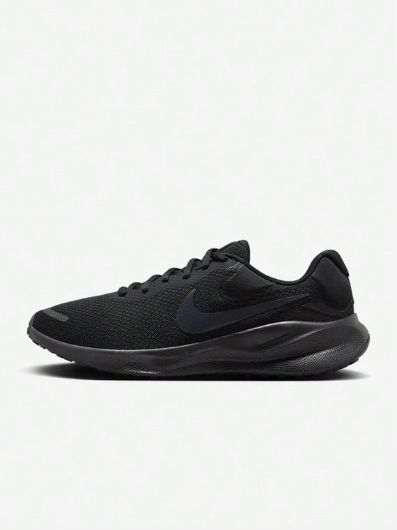 Nike Revolution 7 男款新款緩震耐穿路跑休閒運動跑鞋 FB2207-005 - 黑色 - 查看 1