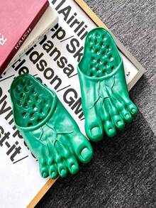 1 Pasang Sandal Kaki Besar Lucu, Sandal Jepit Jari Kaki Berwarna-warni untuk Lelucon, Perlengkapan Kostum Pesta Liburan - View 7