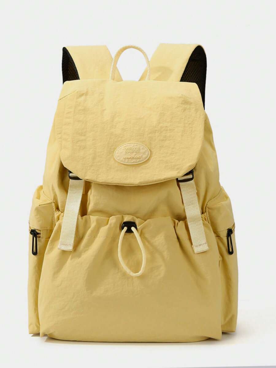LECEY Mochila de gran capacidad para estudiantes de secundaria, preparatoria y universidad para mujeres - Amarillo - Ver 1