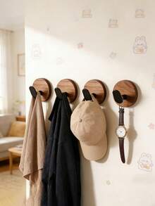 1pc No-Drill Heavy Duty Hanging Hook, Multi-Function Door Hanging Storage Rack, Suitable For Towels, Scarves, Keys, Hats, Applicable To Entryway, Bathroom And Bedroom, Modern Plastic Door Hook, Can Hang Clothes, Hats And Bags - Multicolor - View 7