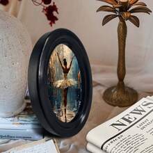 1pc 3D Black Vintage Oval Picture Frame With Hook, Suitable For Home Decor, Holiday Decor, Office Decor, Exquisite Wall Art Decoration - 24 - View 6