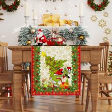 The Grinch 1pc Green Monster Christmas Table Runner, Merry Christmas Tablecloth, Christmas, Winter Holiday, Home, Kitchen, Dining Room, Table Decor, 13x72 Inches - Multicolor - View 4