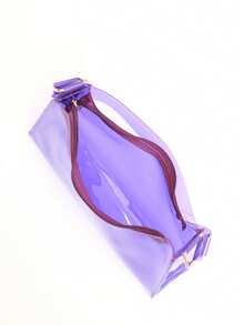 PVC Transparent Women's Shoulder Bag, Portable Minimalist Versatile Underarm Bag, Fashion Women's Handbag - Purple - View 5