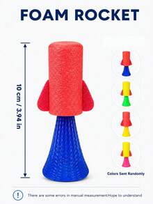 10个彩色泡沫火箭发射器，太空主题火箭弹弓，互动飞行火箭玩具，迷你火箭发射器派对用品，生日派对小礼物，嘉年华奖品，节日派对礼物，圣诞节和万圣节庆祝礼物，室内外派对游戏配件 - 彈射小火箭 - 查看 7