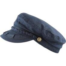 The Hat Depot - Gorro unisex de algodón estilo yate para vela, pescador griego - Negro - - Ver 8