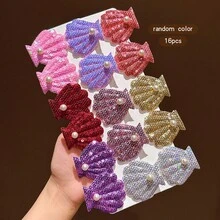 16入彩色隨機甜美風可愛魚尾髮夾，適合日常使用髮飾 - 彩色 - 查看 10