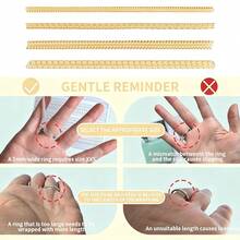 KLONKEE Alat Pengatur Ukuran Cincin untuk Cincin Longgar - 12 buah, 4 Ukuran, TPU Bening, Pengatur Ukuran Cincin Anti Selip dan Pengikat, Sisipan untuk Cincin Ukuran Besar, Termasuk Gunting dan Lap Pembersih Cincin, Cocok untuk Pria dan Wanita - MultiWarna - View 5