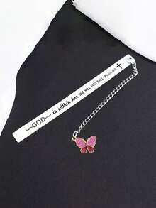 1pc Floral Christian Religious Bookmark, Inspirational Gift For Daughter, Son, Book Lovers, Readers, Graduation, Back To School, Bible Verse Bookmark, Religious Gift For Friends, Baptism Faith Gift - Multiple Colors and Random Styles - View 4
