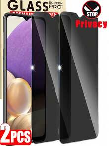 2片裝 9H 防窺鋼化玻璃螢幕保護貼，相容 iPhone 16 Pro Max/ Galaxy S25 Ultra/ 手機，不支援指紋辨識，採用微百葉窗技術，防反光、防指紋、隱私保護 (2025 最新設計)，適合生日、家人、朋友手機螢幕保護貼，手機配件 - 2Pcs - 查看 49