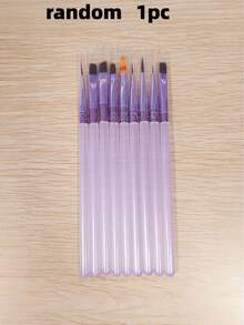 9件組日式冰紫色系列專業UV凝膠美甲工具組，包含專業刷具、美甲線筆、DIY彩繪筆、指甲油、壓克力材料、美甲設計、美甲貼片、展示架及配套彩繪工具配件 - 彩色 - 查看 5